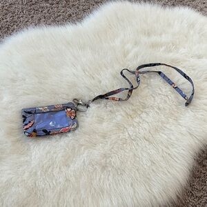 Vera Bradley purple floral keychain